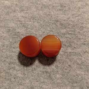5/8 Inch Stone Red Agate Plugs
